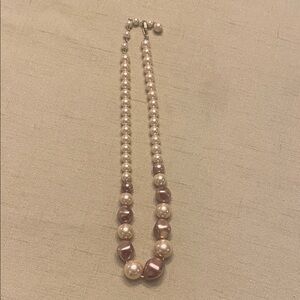 Pearl and Mauve Beaded Necklace - Women Jewelry